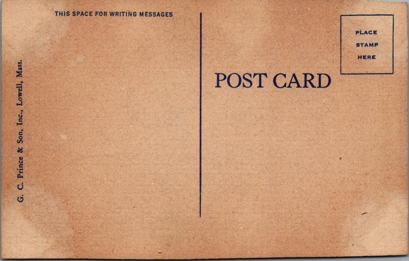 Postcard Merrimack Street Lowell MA