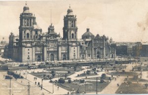 RPPC Cathedral at Main Square - Mexico City, Mexico - Catedral y Zocala