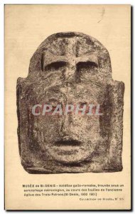 Old Postcard Museum of St Denis Roman antefix Gailo found these in a Meroving...