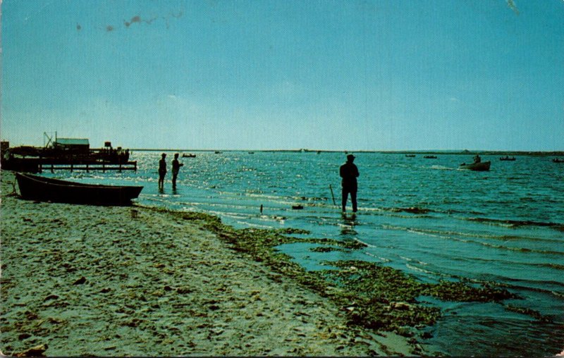 New York Long Island Hampton Bays View Of Shinnecock Bay Fishing Scene