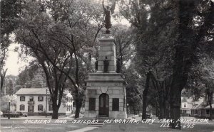 1949, RPPC,  Soldiers and Sailors Mem. , Princen, IL, Msg, Old Post Card