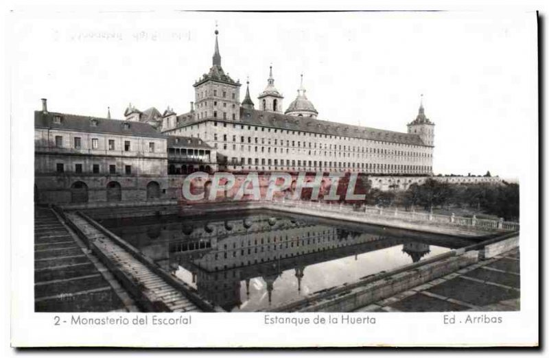 Old Postcard Monasterio del Escorial Estanque de la Huerta