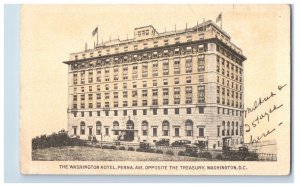 C 1915-20s Washington Hotel, Penna. Ave, Washington, D.C. Postcard P155E