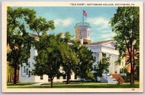 Vtg Pennsylvania PA Old Dorm Gettysburg College 1930s View Postcard