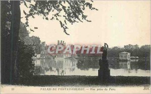 Postcard Old Palace of Fontainebleau Park View taken