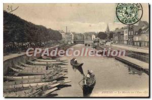 Old Postcard Amiens The March On the water