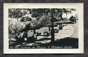 h2692 - QUEBEC CITY 1930s Old Cannons on Plains of Abraham Real Photo Postcard