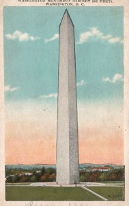 Vintage Postcard Washington Monument Shaft Of Granite Building Washington DC