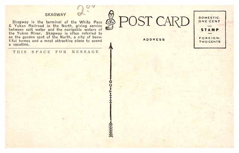 Postcard MONUMENT SCENE Skagway Alaska AK AT7534