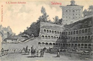 SALZBURG AUSTRIA~K K SOMMER REITSCHULE-1900s G BALDI PHOTO POSTCARD