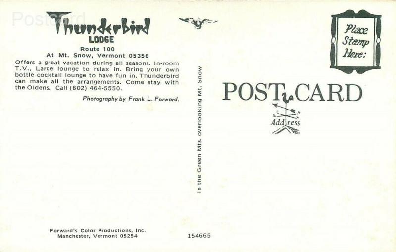 VT, Mount Snow Vermont, Thunderbird Lodge, Forward's No. 154665