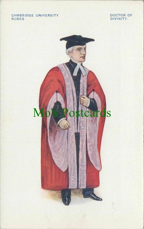 Cambridgeshire Postcard - Cambridge University Robes, Doctor of Divinity RS2592