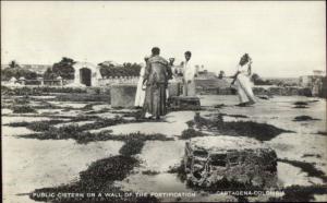 Cartagena Columbia Public Cistern c1910 Real Photo Postcard