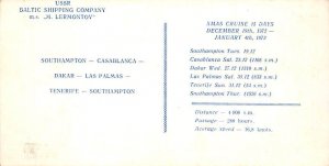 MS M Lermontov Size 6 in x 3 in Baltic Shipping Company Ship Postcard
