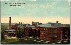 Rochester MN-Minnesota, 1912 Saint Mary's Hospital Rear View, Vintage Postcard