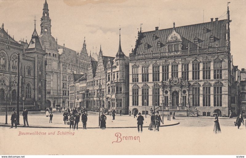 BREMEN, Germany , 1890s ; Baumwollborse und Schutting