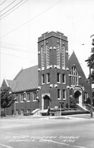 J64/ Norwalk Ohio RPPC Postcard c1940s St Peter's Lutheran Church  325