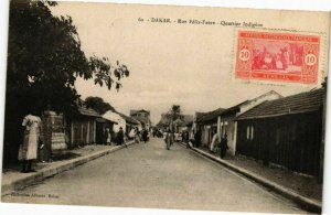 CPA AK Senegal-Dakar-Rue Félix Faure-Quartier Indigéne (235590)