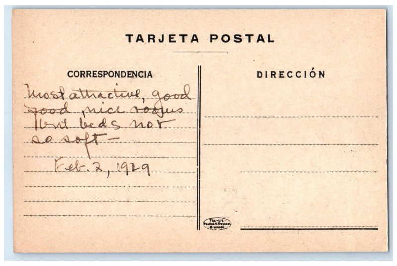 1929 Alhambra Palace Hotel Casino-Granada Spain Antique Posted Postcard