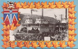 Dawson YT First Steamers of Year Circus Arrives Yukon Maple Leaf Postcard H44