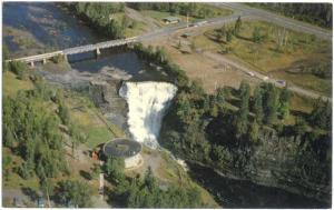 Air View of Kakabeka Falls and Area,Kakabeka Falls Ontario ON Canada, Chrome