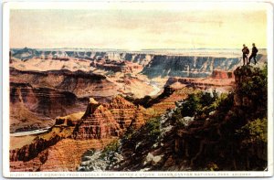 VINTAGE POSTCARD EARLY MORNING VIEW OF THE GRAND CANYoN FROM LINCOLN POINT