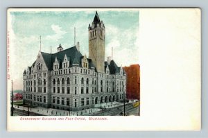 Milwaukee WI-Wisconsin, Government Building, Post Office, Vintage Postcard