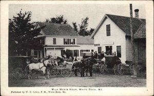 Gorham ME Maine White Rock Milk Men Horse Wagons c1910 Postcard 