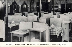 Glens Falls New York NY Kong Chow Chinese Restaurant Vintage Postcard