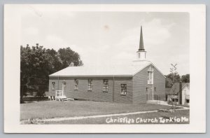 Tarkio MO~New Single Story Christian Church~~Foundation Propped Stilts~1950 RPPC
