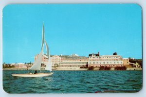 Bermuda Postcard Hamilton Harbour Princess Hotel in the Background c1960's