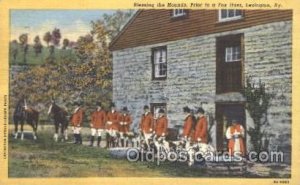 Blessing the Hounds Prior to Fox Hunt Dog Racing 1953 postal used 1953