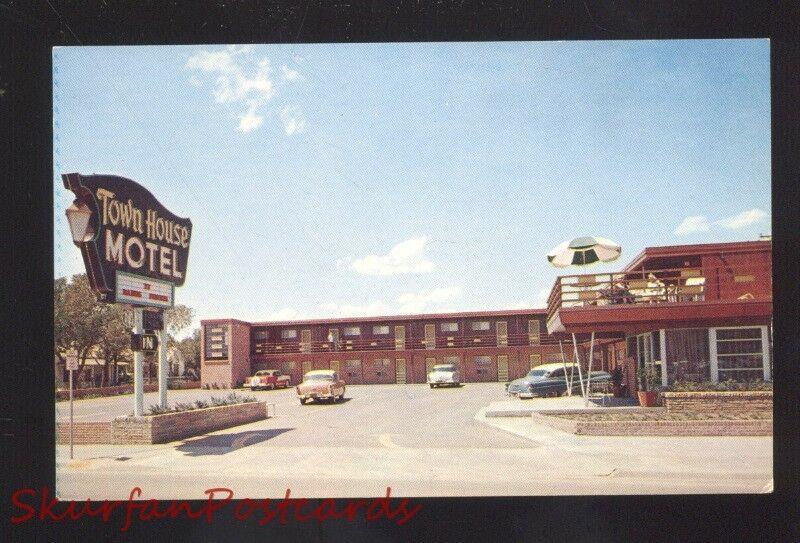 AMARILLO TEXAS ROUTE 66 TOWN HOUSE MOTEL AAA VINTAGE ADVERTISING POSTCARD