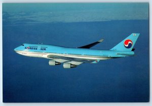 Korea Postcard Korean Air's B747-400 Airplane c1960's Unposted Vintage
