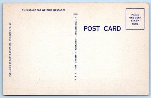 WHEELING WEST VIRGINIA WV OGLEBAY PARK SWIMMING POOL VINTAGE LINEN POSTCARD