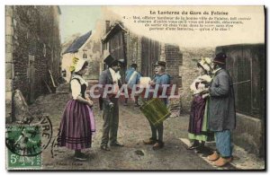 Old Postcard The Lantern of Falaise Folklore Costume Gars