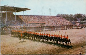 RCMP Musical Ride Calgary Stampede Canadian Mounted Police c1963 Postcard F56