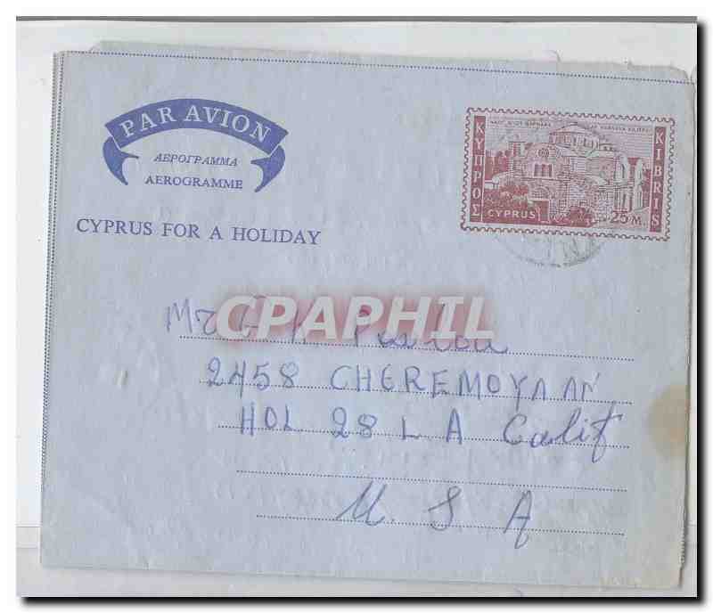 Cyprus Cyprus aerogram aerogramme used (postal stationary stationary Cyprus)