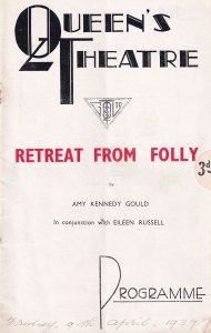 Retreat From Folly Marie Tempest Queens London Theatre Programme