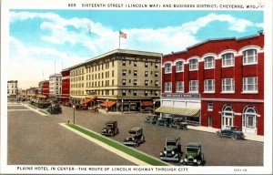 PC Sixteenth Street (Lincoln Way) and Business District in Cheyenne, Wyoming