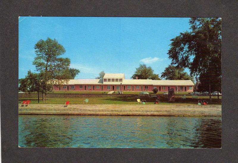 NY Morley Morley's Motel Ogdensburg Morristown New York Postcard Route 37