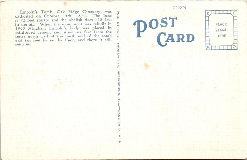 Lincoln Tomb,Oak Ridge Cemetery,Springfield,IL BIN