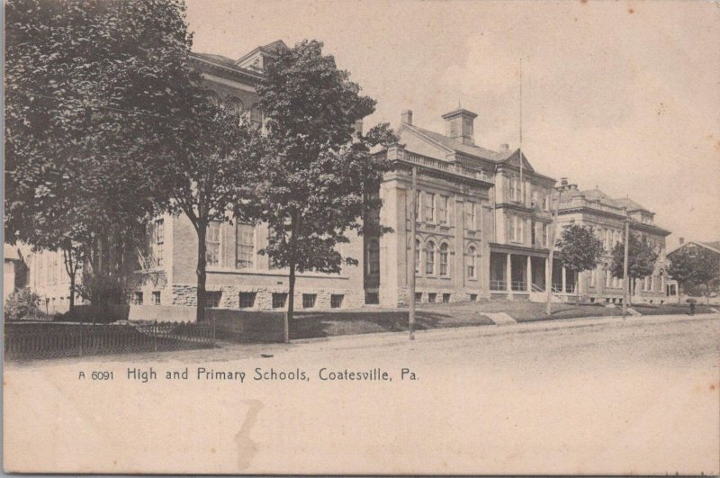 Postcard High and Primary Schools Coatesville PA