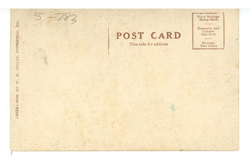 ME - Augusta. High Street & M. E. Church  (crease)