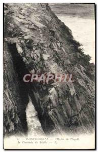 Postcard Old Pointe Du Raz L & # 39Enfer Plogoff The chimney of the devil