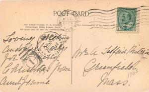 1905 Postmark On Canada Sport Series Postcard. Tobaggan track On Mount Royal