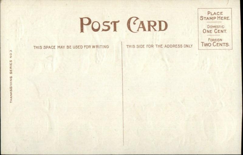 Thanksgiving - Turkeys Sing - Sheet Music Series #3 c1910 Postcard