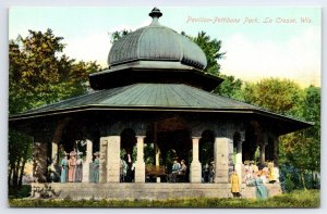 Vintage Pavilion Pettibone Park Postcard La Crosse Wisconsin 1910s
