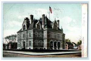 1907 Post Office Building Concord New Hampshire NH Antique Postcard