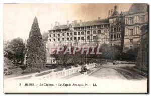 Old Postcard Blois Chateau facade Francois 1er